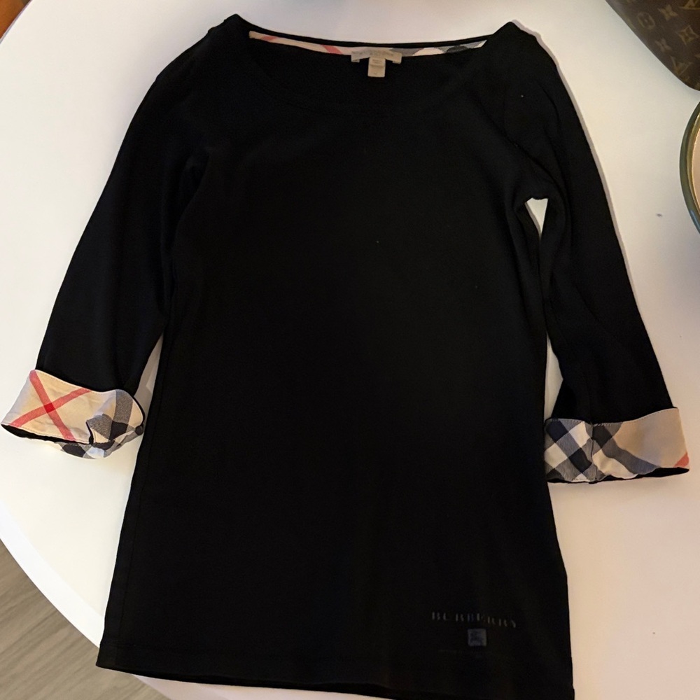 Burberry Brit - Black checked cuff top
